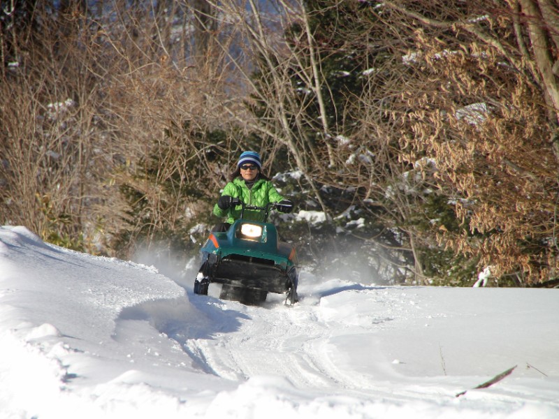 Snowmobiling in Hokkaido