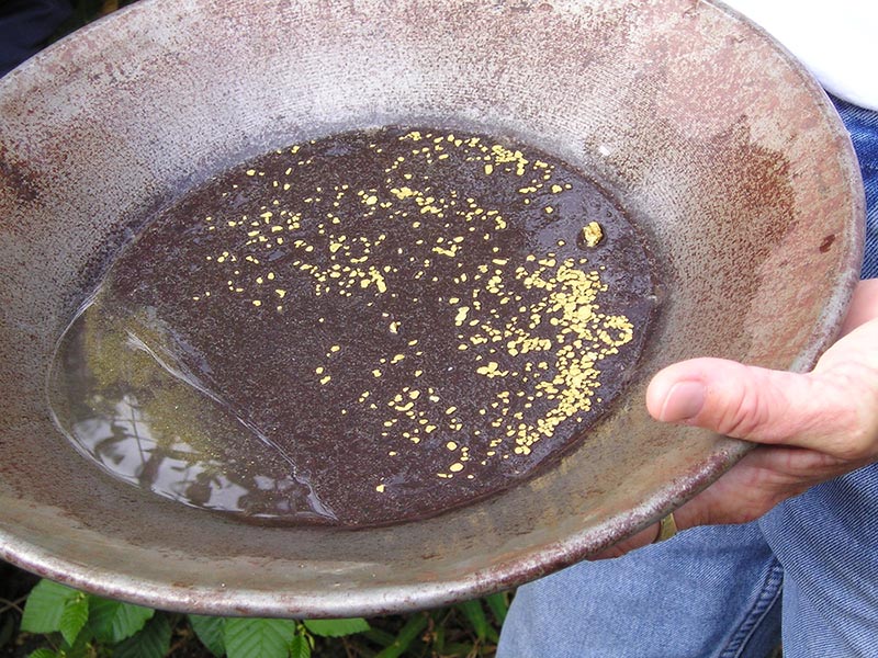 Results of gold panning