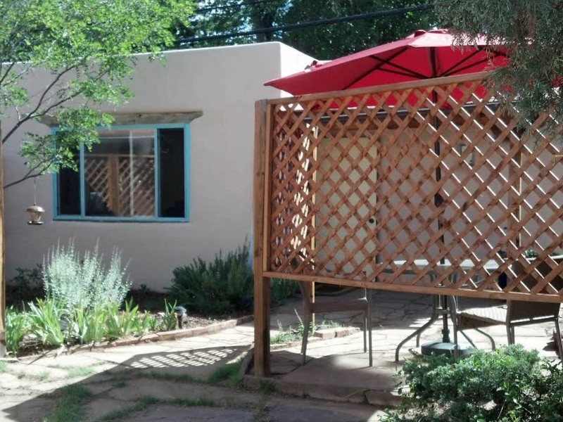 Outside Cozy Cottage in Central Santa Fe