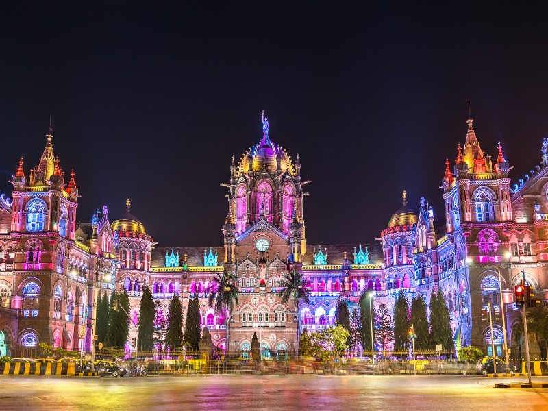 Chhatrapati Shivaji Maharaj Terminus, a UNESCO world heritage site in Mumbai