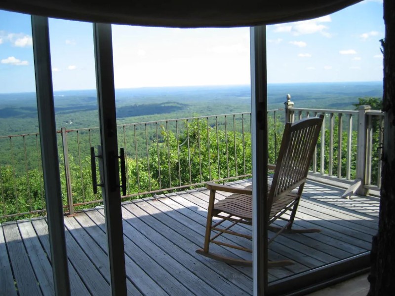 Porch at Cozy Mountaintop Cottage