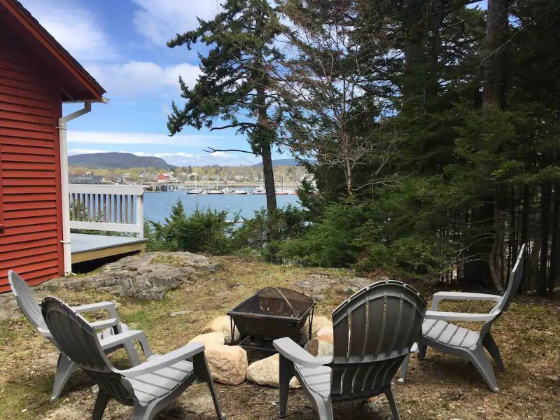 Seating at Southwest Harbor Cottage