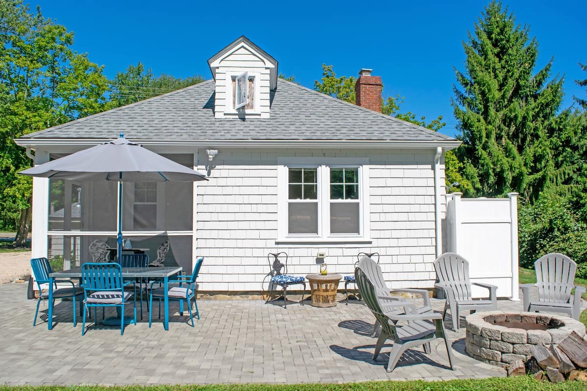 Seating Outside Two Bedroom Cottage