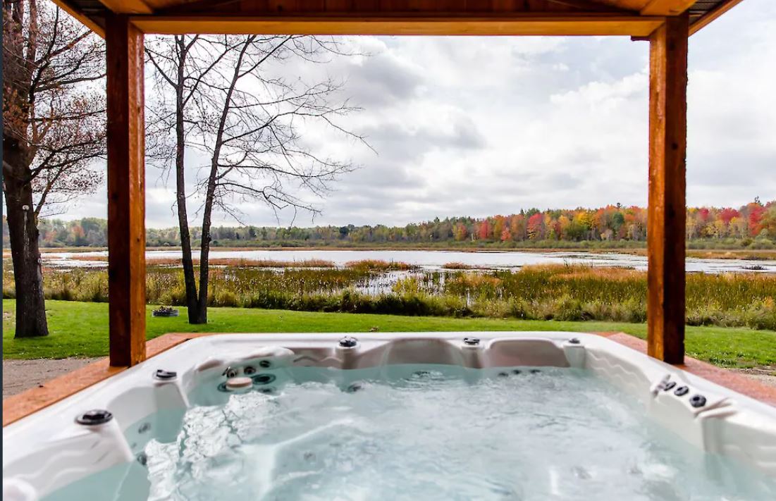 Check out these views from your very own hot tub
