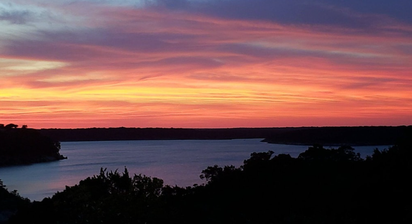 Soak up the beautiful sunsets over the lake