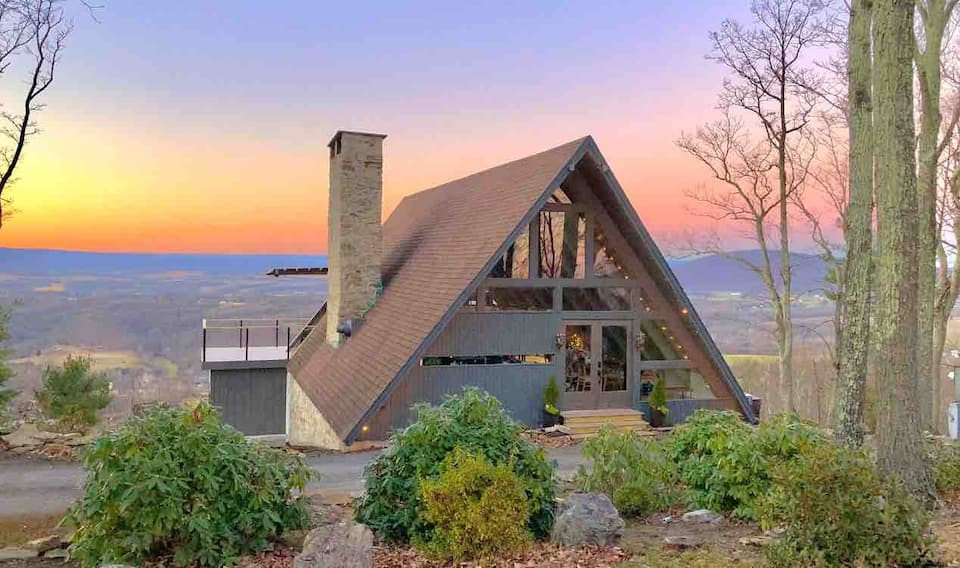 A-Frame Cabin with Hot Tub