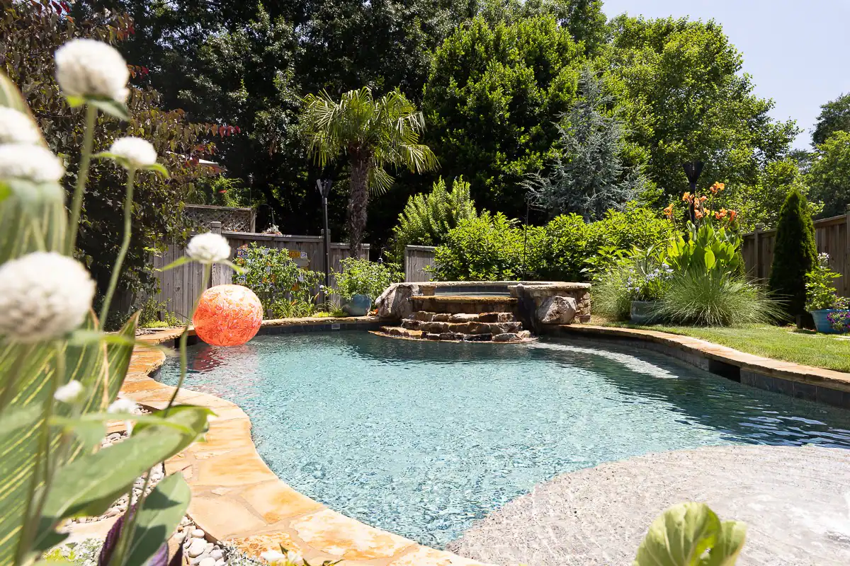 Take a dip in the pool at this adults-only retreat